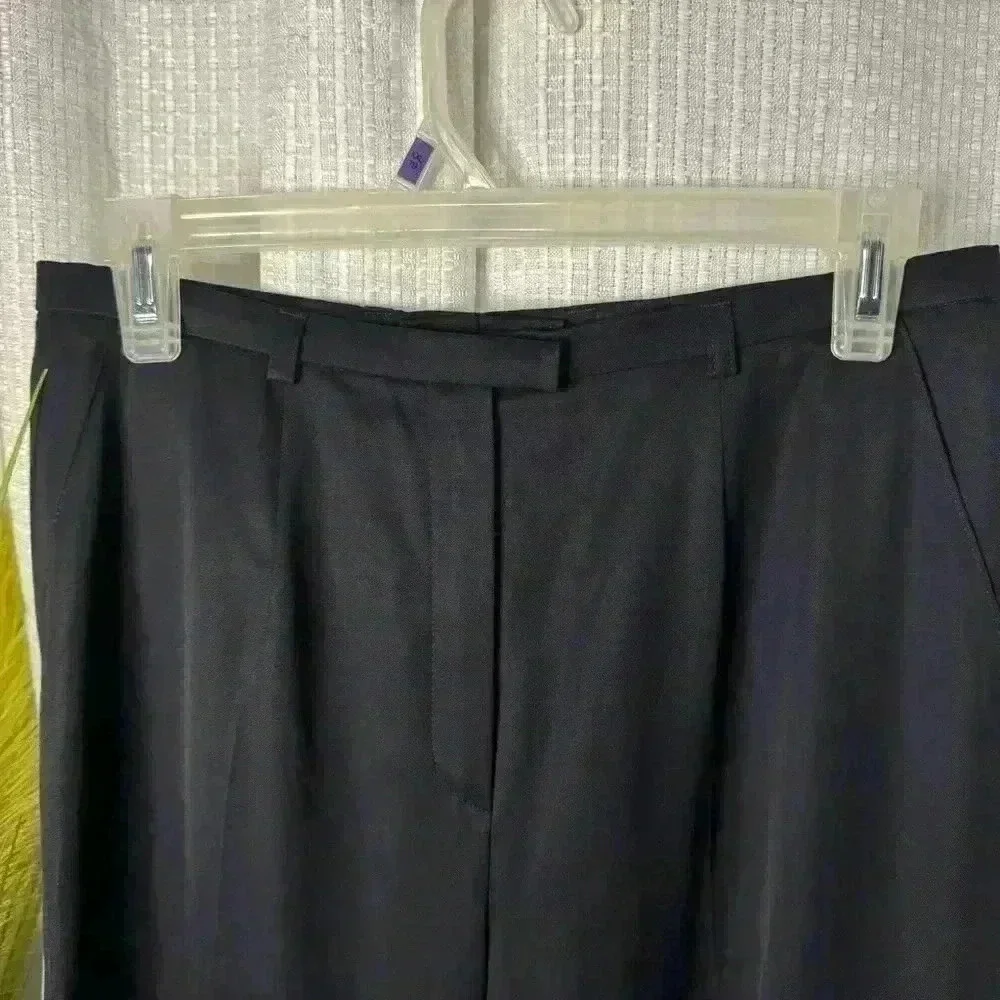 RARE Escada ELEMENTS Women’s Black PURE NEW Wool Wide Leg Pants | DE 38 or US 8 - Picture 2 of 13